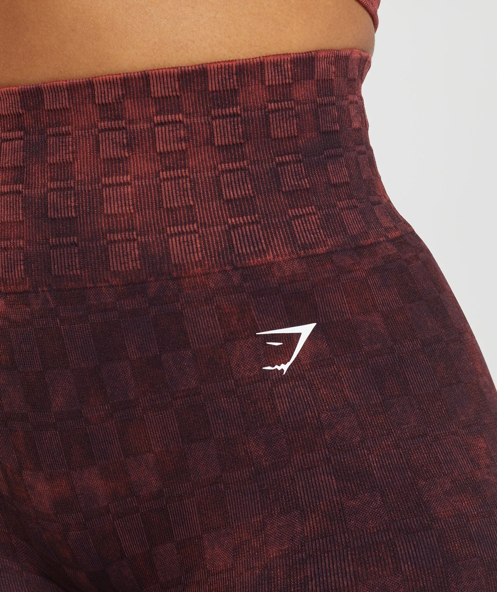 Gymshark Check Seamless Washed Leggings - Plum Brown sold by Gymshark product image thumbnail 5