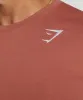 Gymshark Crest Long Sleeve T-Shirt - Persimmon Red sold by Gymshark
