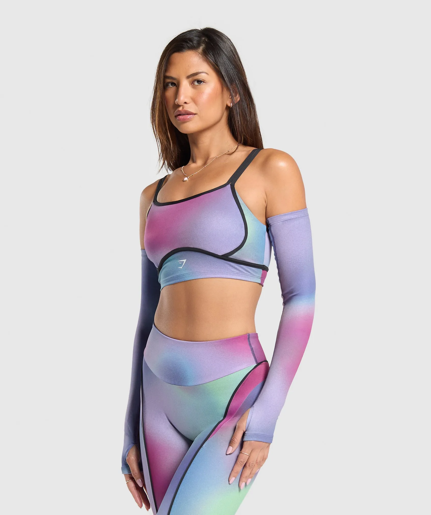 Gymshark Icon 1 Trend Long Sleeve Top - Mystic Lilac/Black sold by Gymshark product image thumbnail 3