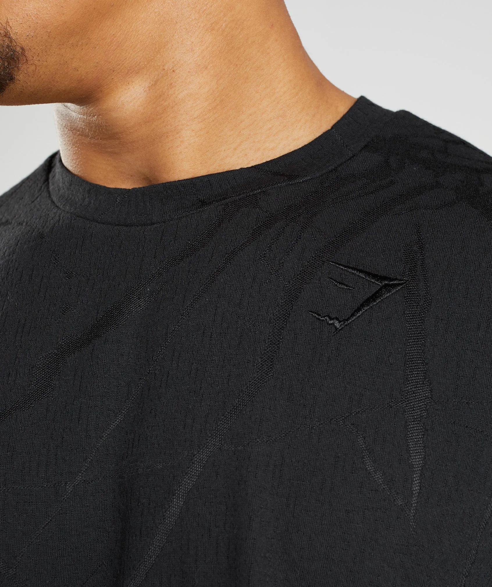 Gymshark Power Short Sleeve Crew - Black Print sold by Gymshark product image thumbnail 5