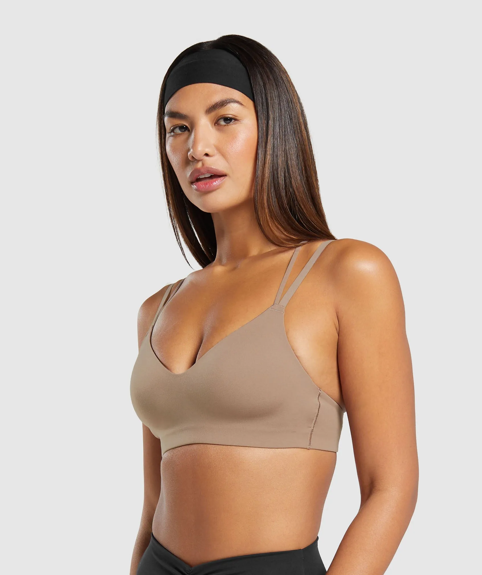 Gymshark Strappy Back Light Support Sports Bra - Mocha Mauve sold by Gymshark product image thumbnail 3