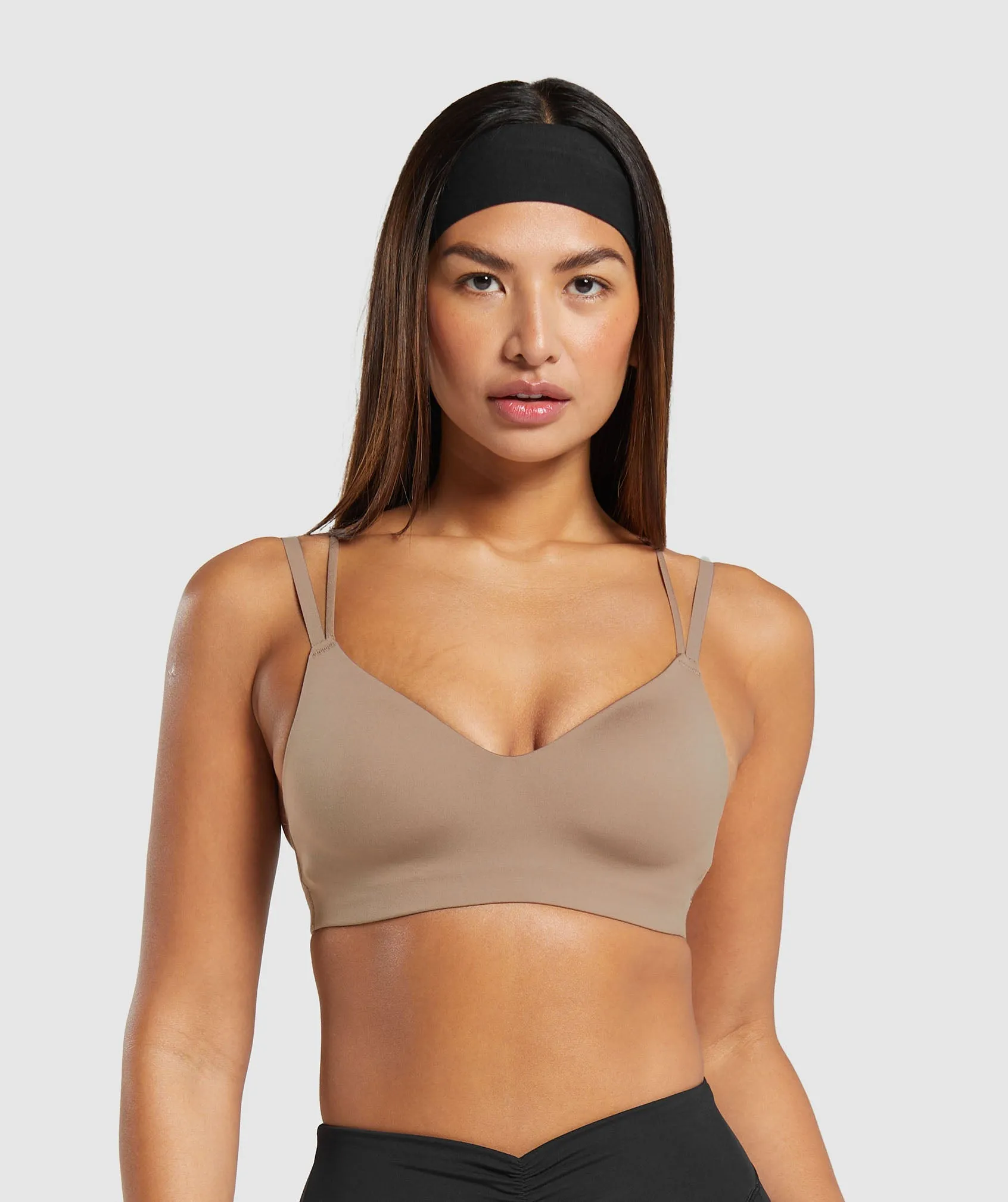 Gymshark Strappy Back Light Support Sports Bra - Mocha Mauve sold by Gymshark product image thumbnail 2