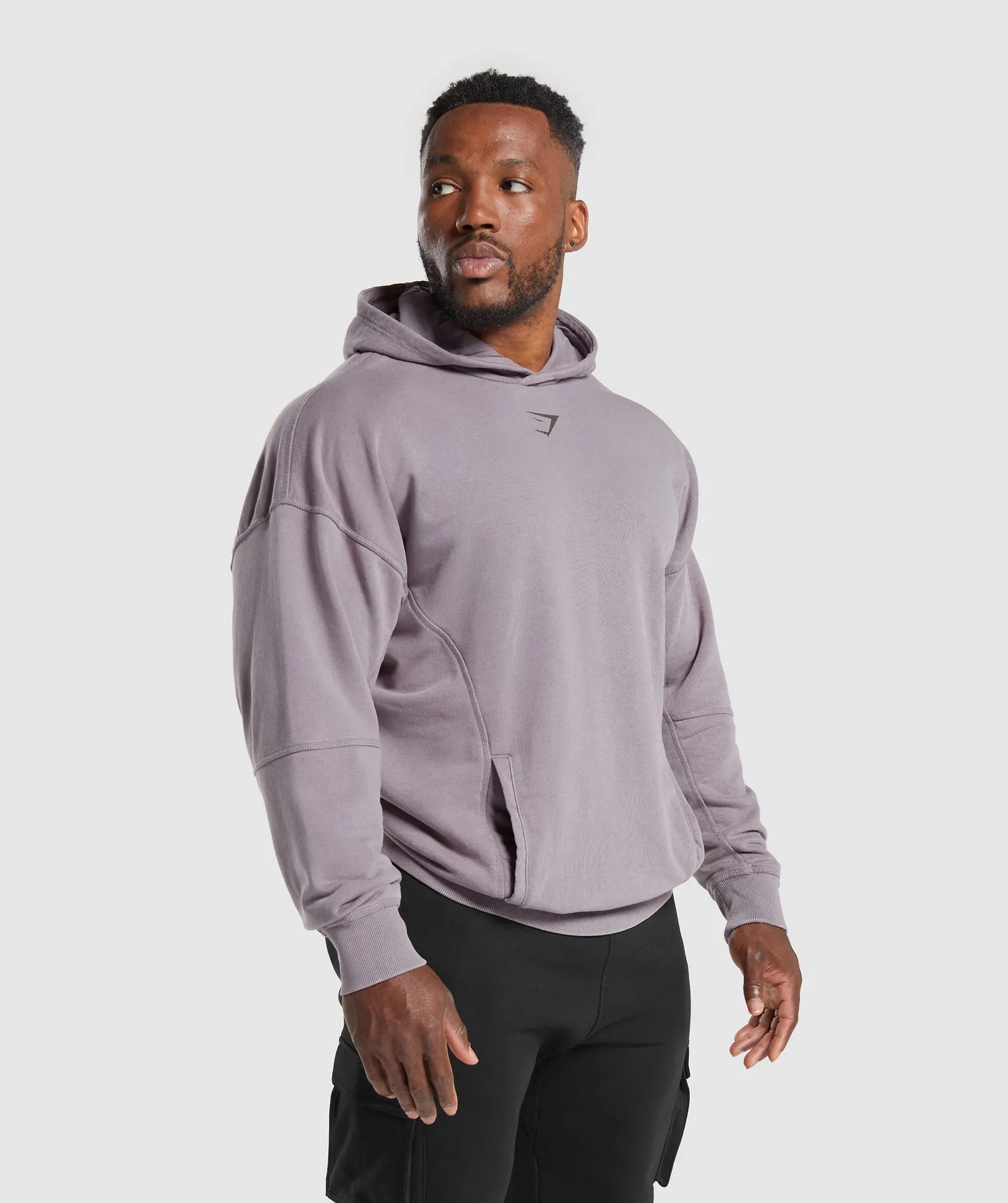 Gymshark Heritage Washed Hoodie - Fog Purple sold by Gymshark product image thumbnail 3