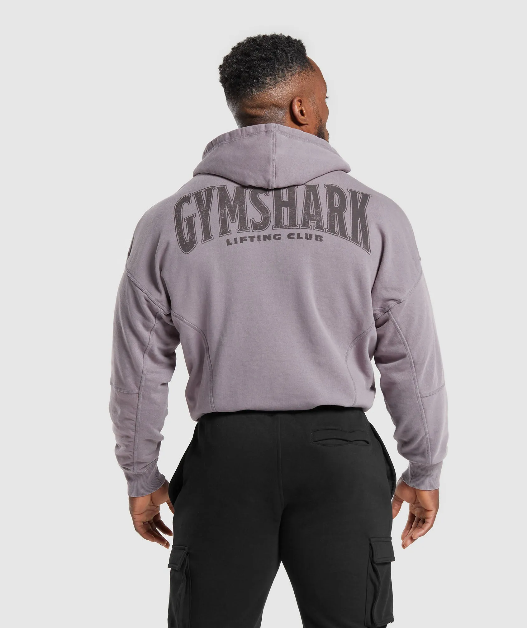 Gymshark Heritage Washed Hoodie - Fog Purple sold by Gymshark