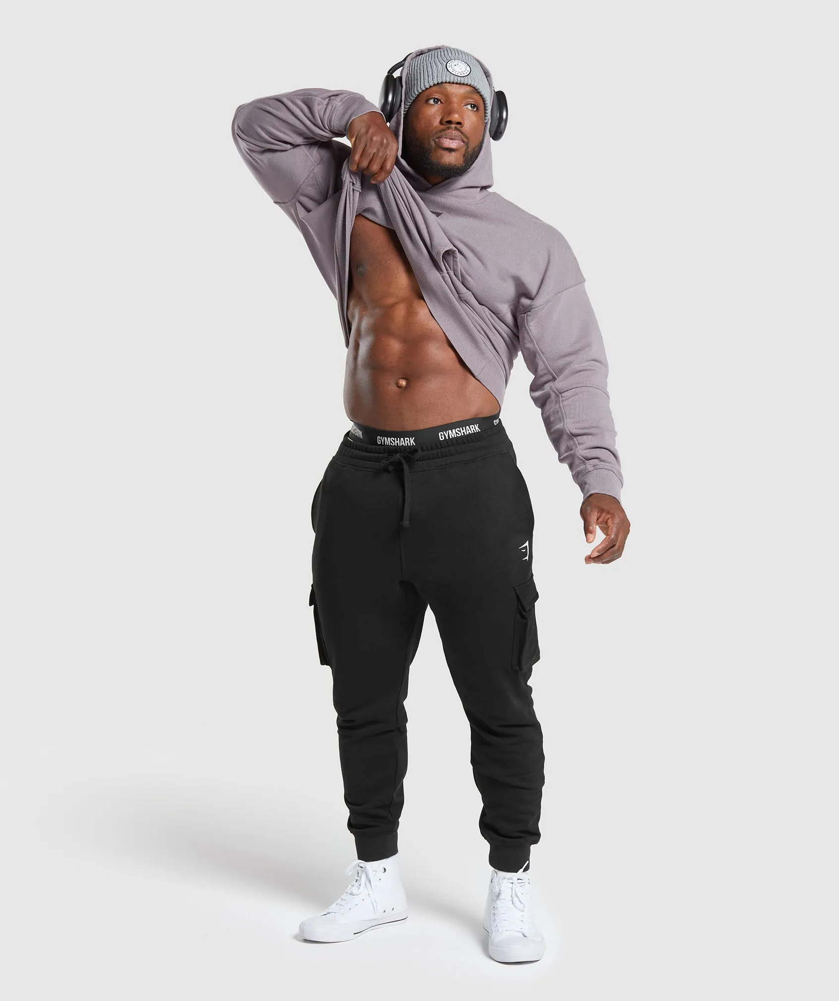 Gymshark Heritage Washed Hoodie - Fog Purple sold by Gymshark product image thumbnail 4