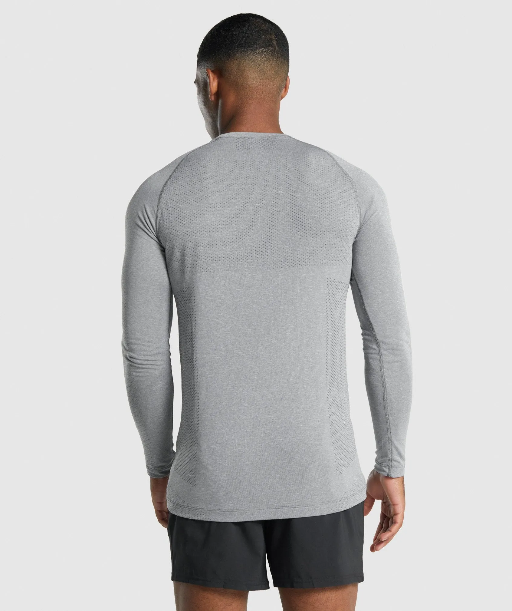 Gymshark Vital Light Seamless Long Sleeve T-Shirt - Charcoal Marl sold by Gymshark product image thumbnail 2