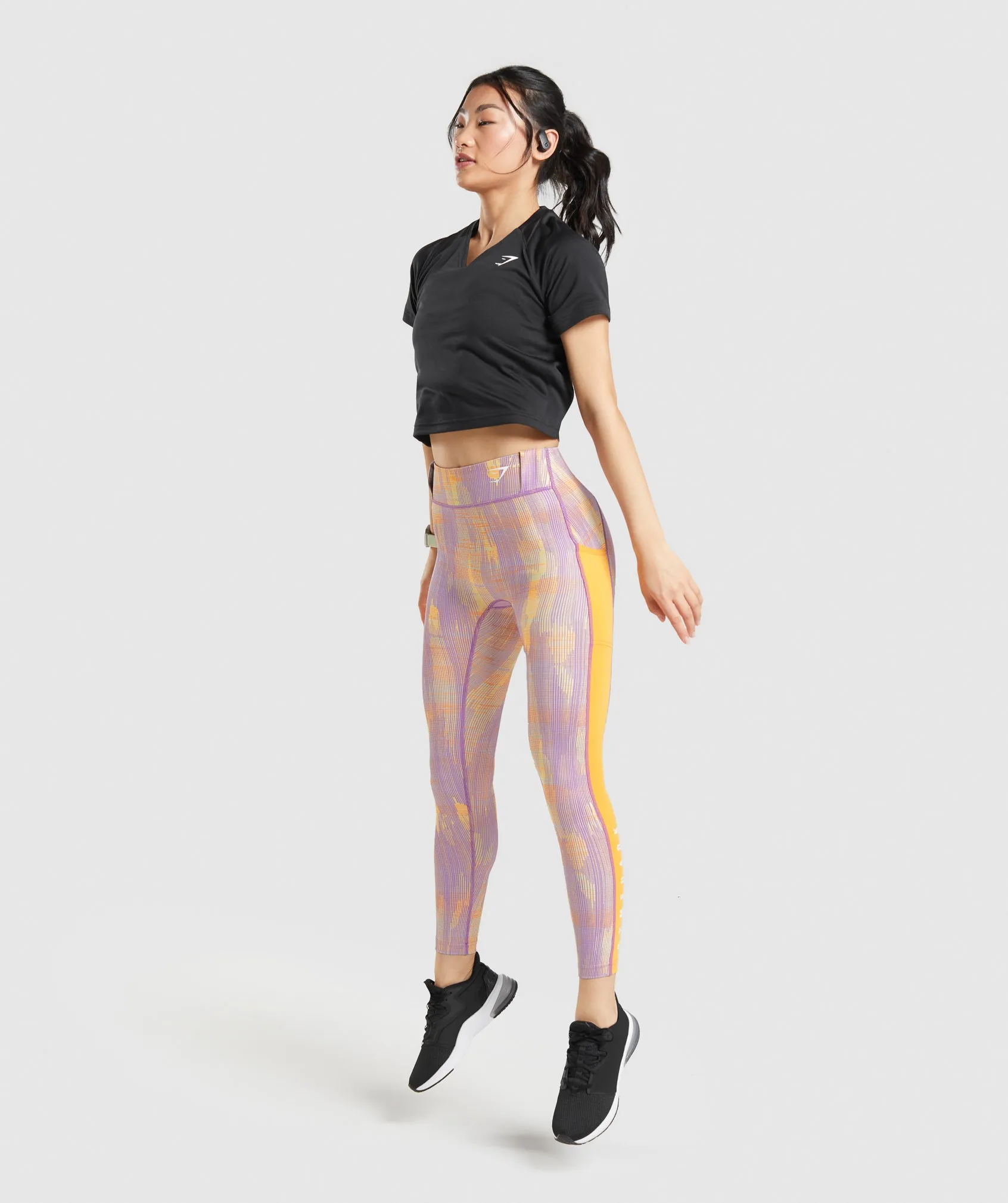 Gymshark Sport Leggings - Orange Print sold by Gymshark product image thumbnail 4