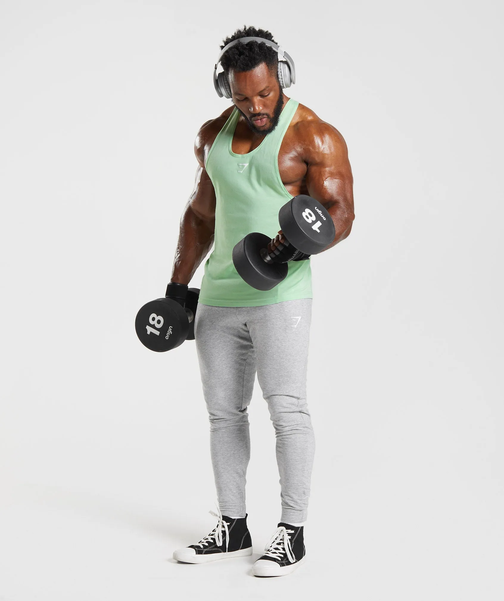 Gymshark React Stringer - Aloe Green sold by Gymshark product image thumbnail 4