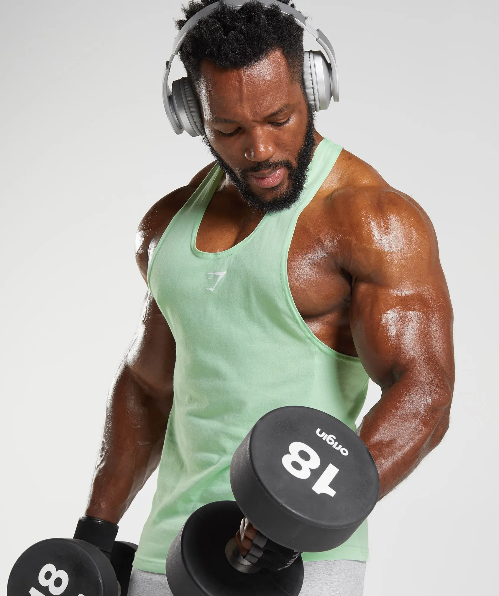 Gymshark React Stringer - Aloe Green sold by Gymshark product image thumbnail 3