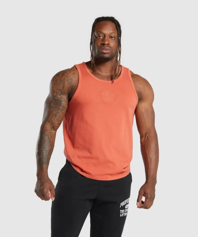 Gymshark Premium Legacy Tank - Muted Orange sold by Gymshark