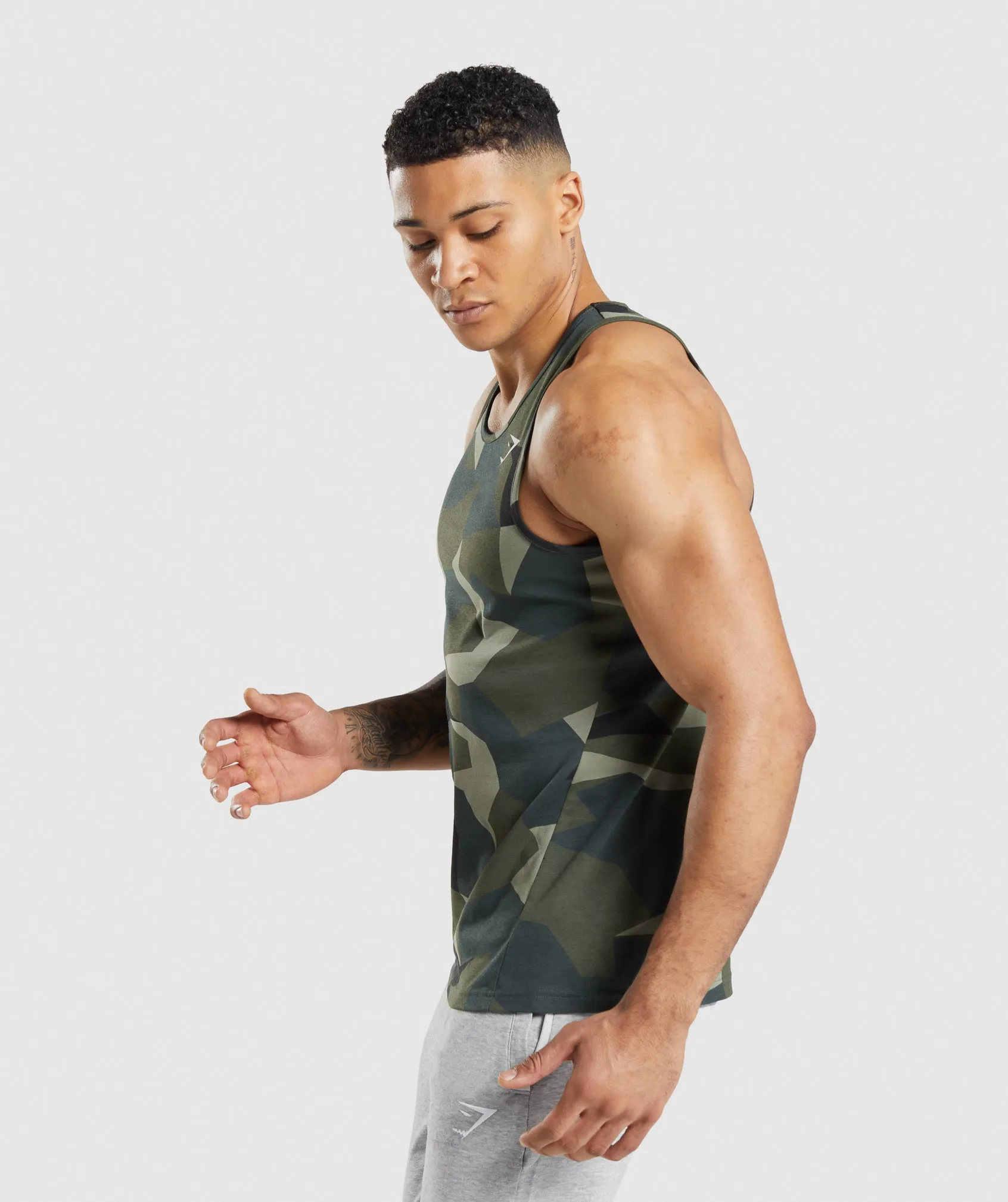 Gymshark Critical Tank - Green Print sold by Gymshark product image thumbnail 3
