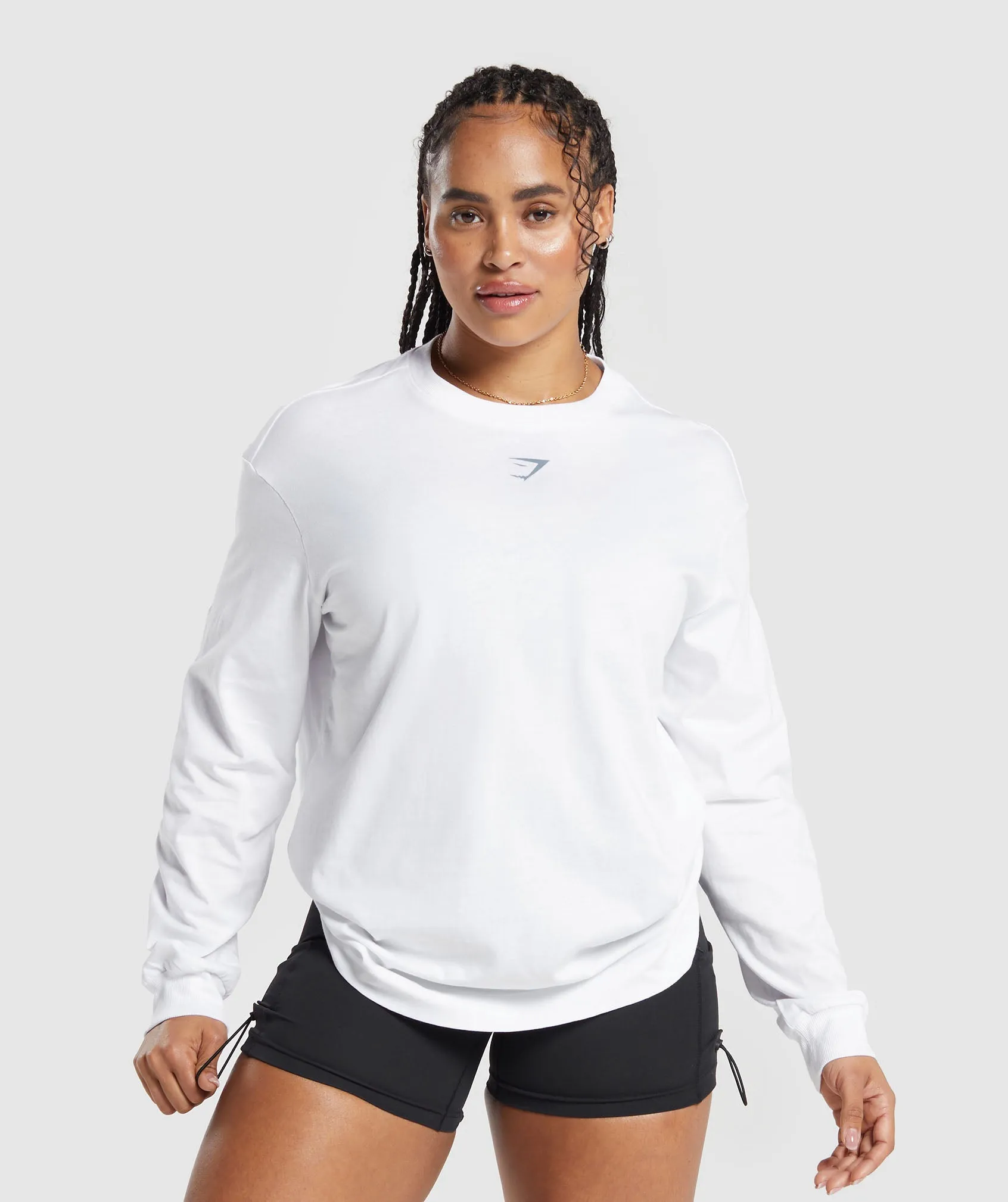 Gymshark Weightlifting Long Sleeve Top - White sold by Gymshark product image thumbnail 2