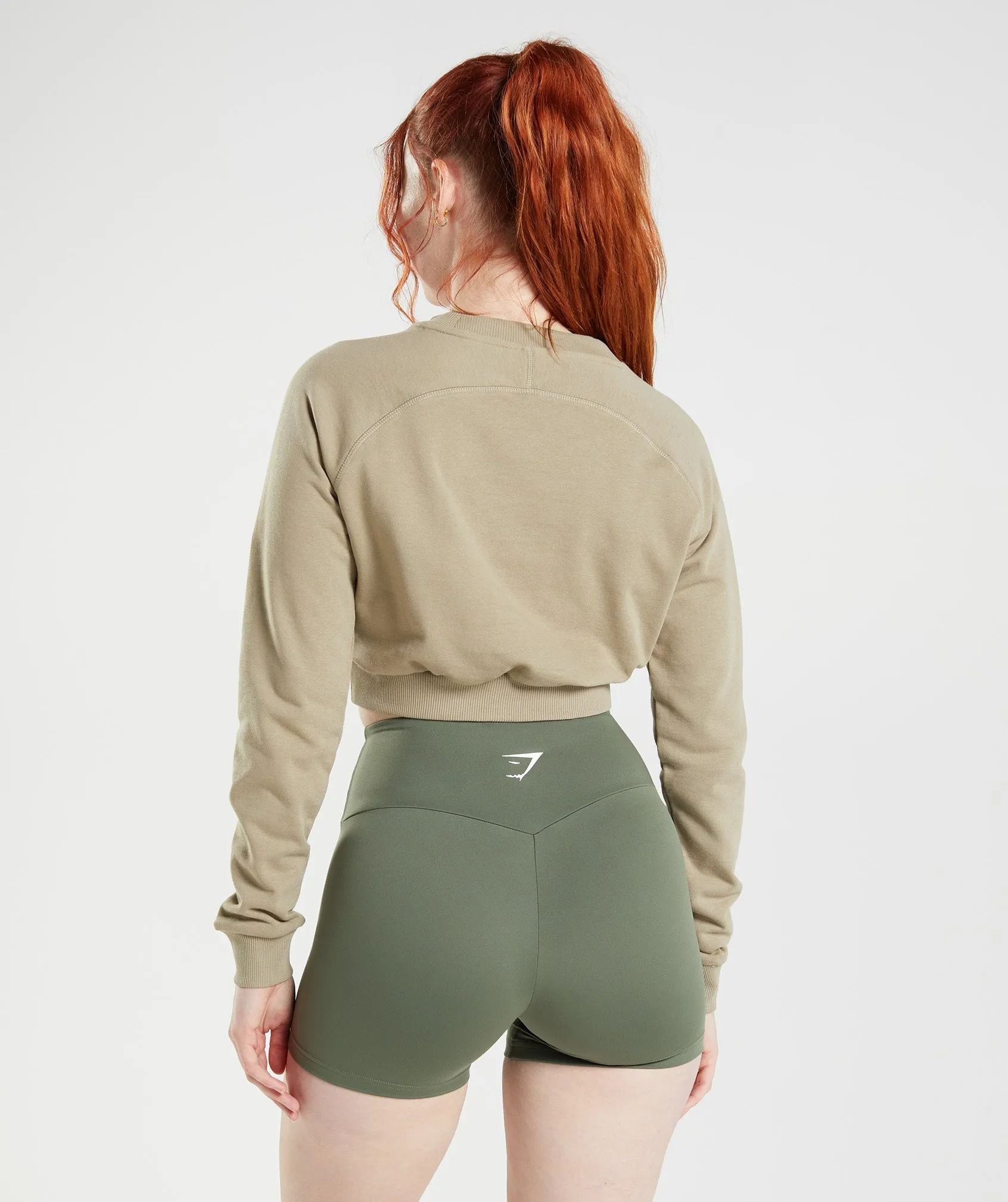 Gymshark Training Cropped Sweater - Cement Brown sold by Gymshark product image thumbnail 2
