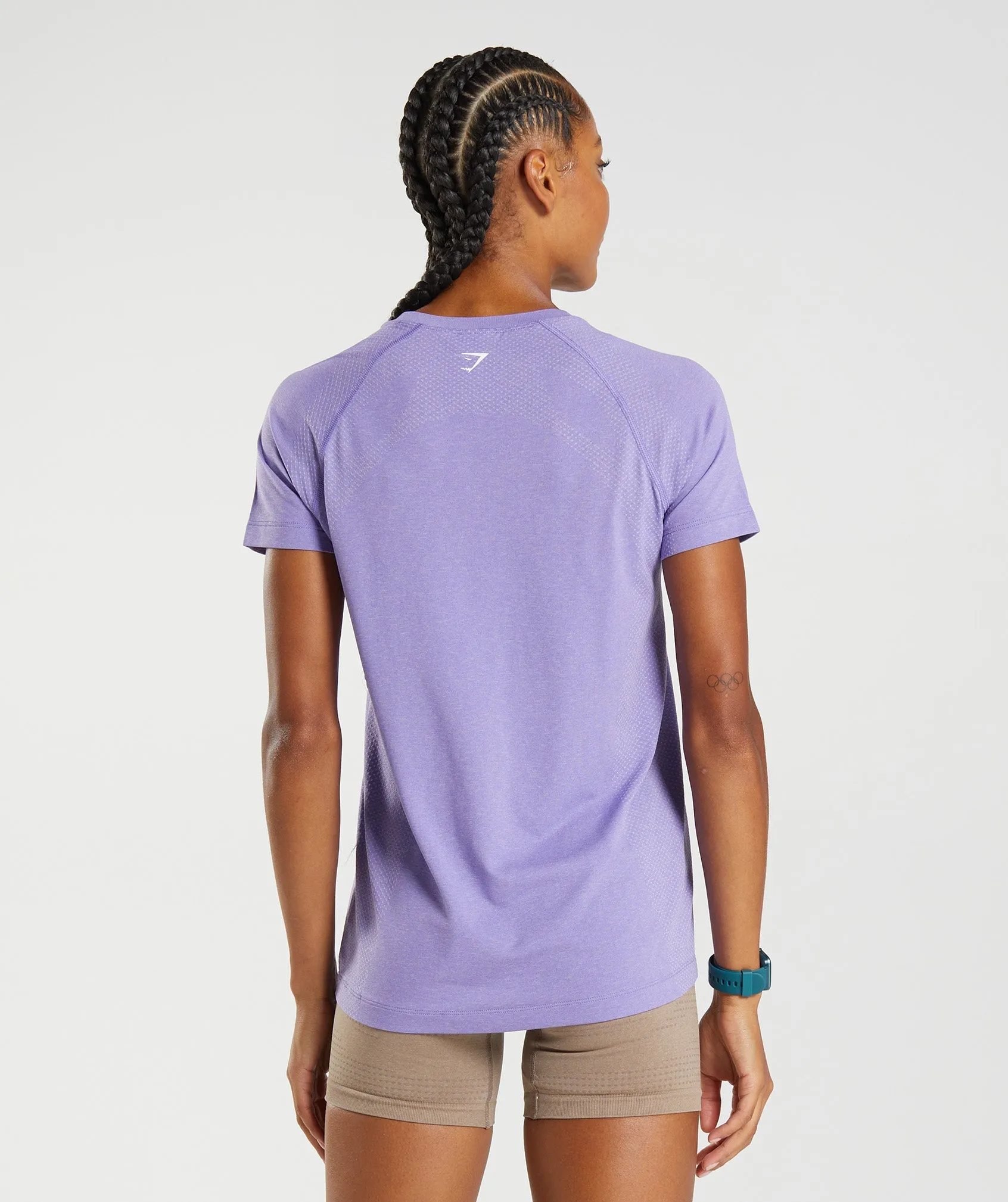 Gymshark Vital Seamless 2.0 Light T-Shirt - Digital Violet Marl sold by Gymshark product image thumbnail 2