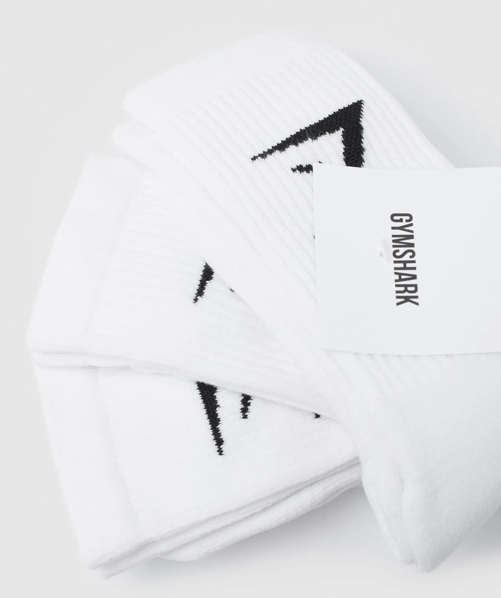 Gymshark Crew Socks 3pk - White sold by Gymshark product image thumbnail 4