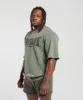 Gymshark Heritage Washed Short Sleeve Crew - Dusk Green sold by Gymshark