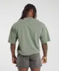Gymshark Heritage Washed Short Sleeve Crew - Dusk Green sold by Gymshark