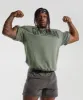 Gymshark Heritage Washed Short Sleeve Crew - Dusk Green sold by Gymshark