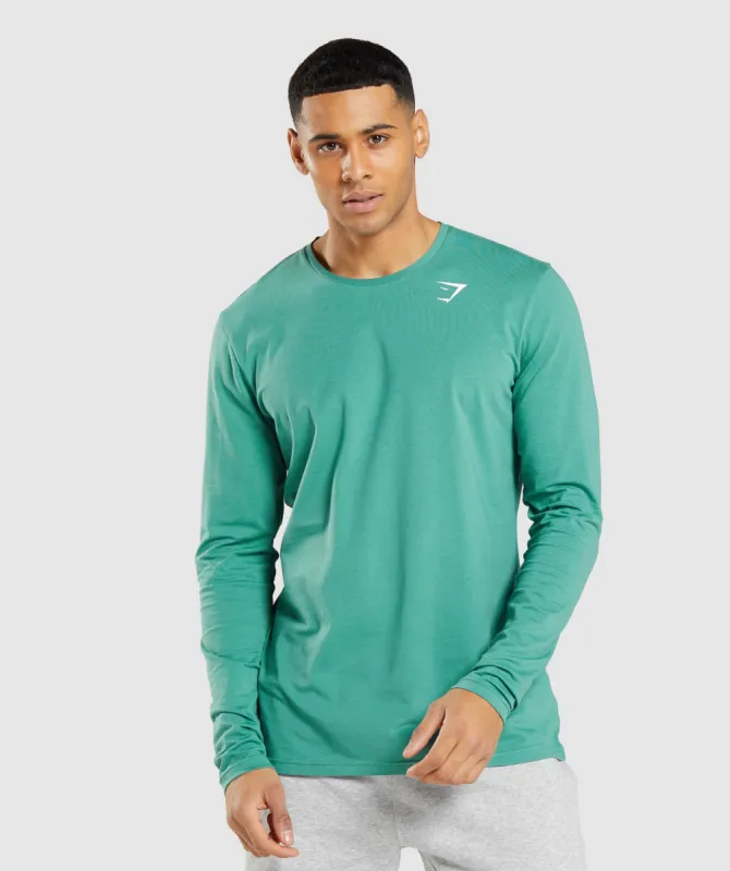Gymshark Essential Long Sleeve T-Shirt - Alpine Green sold by Gymshark
