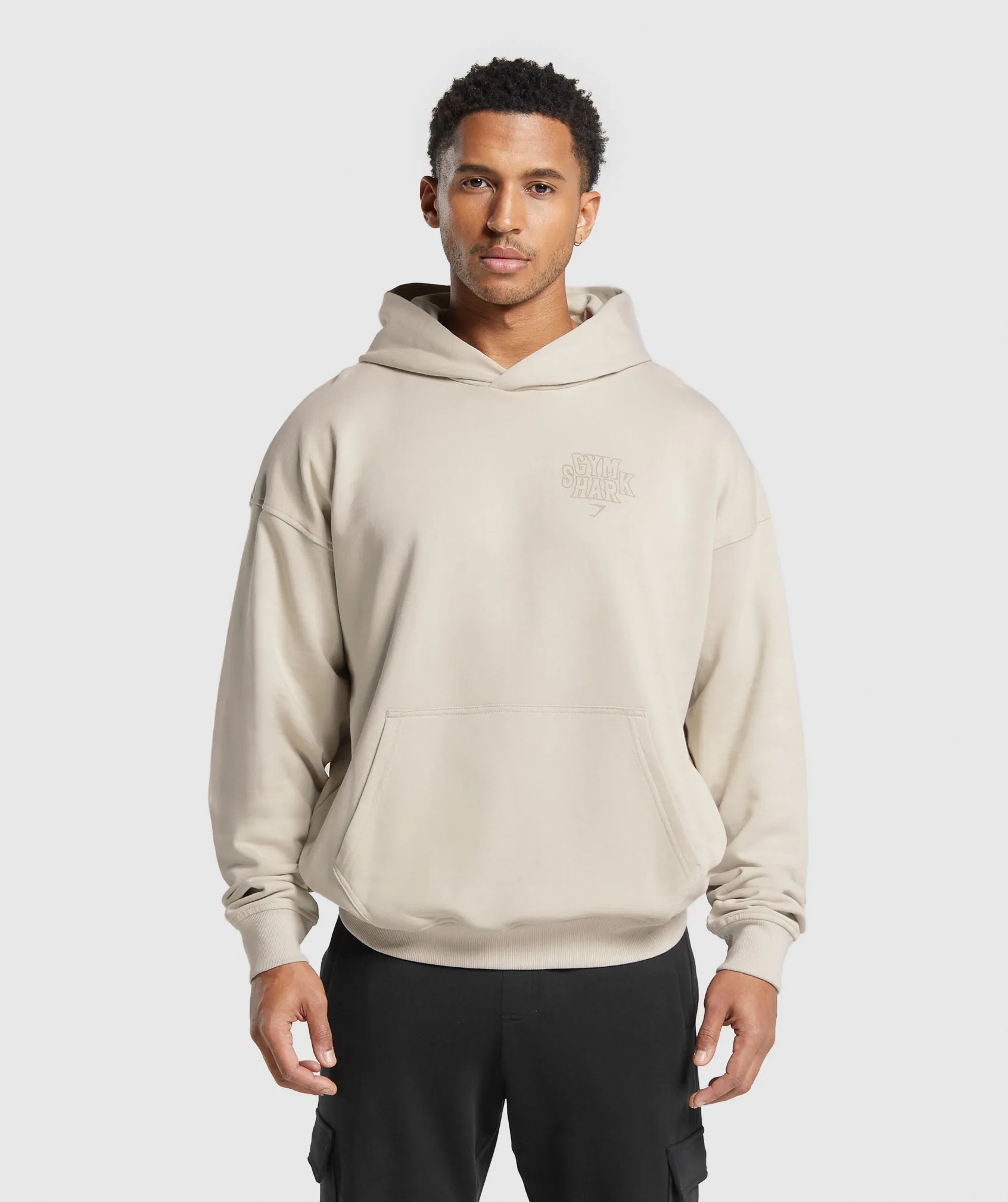 Gymshark Stacked Hoodie - Pebble Grey sold by Gymshark