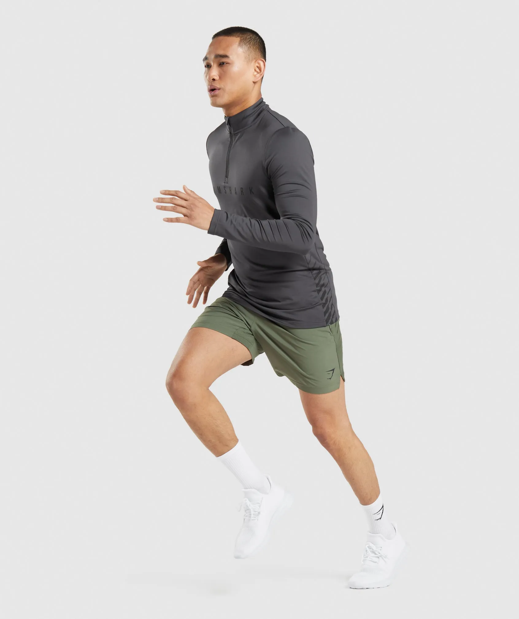 Gymshark Sport Stripe 7" Shorts - Core Olive sold by Gymshark product image thumbnail 4