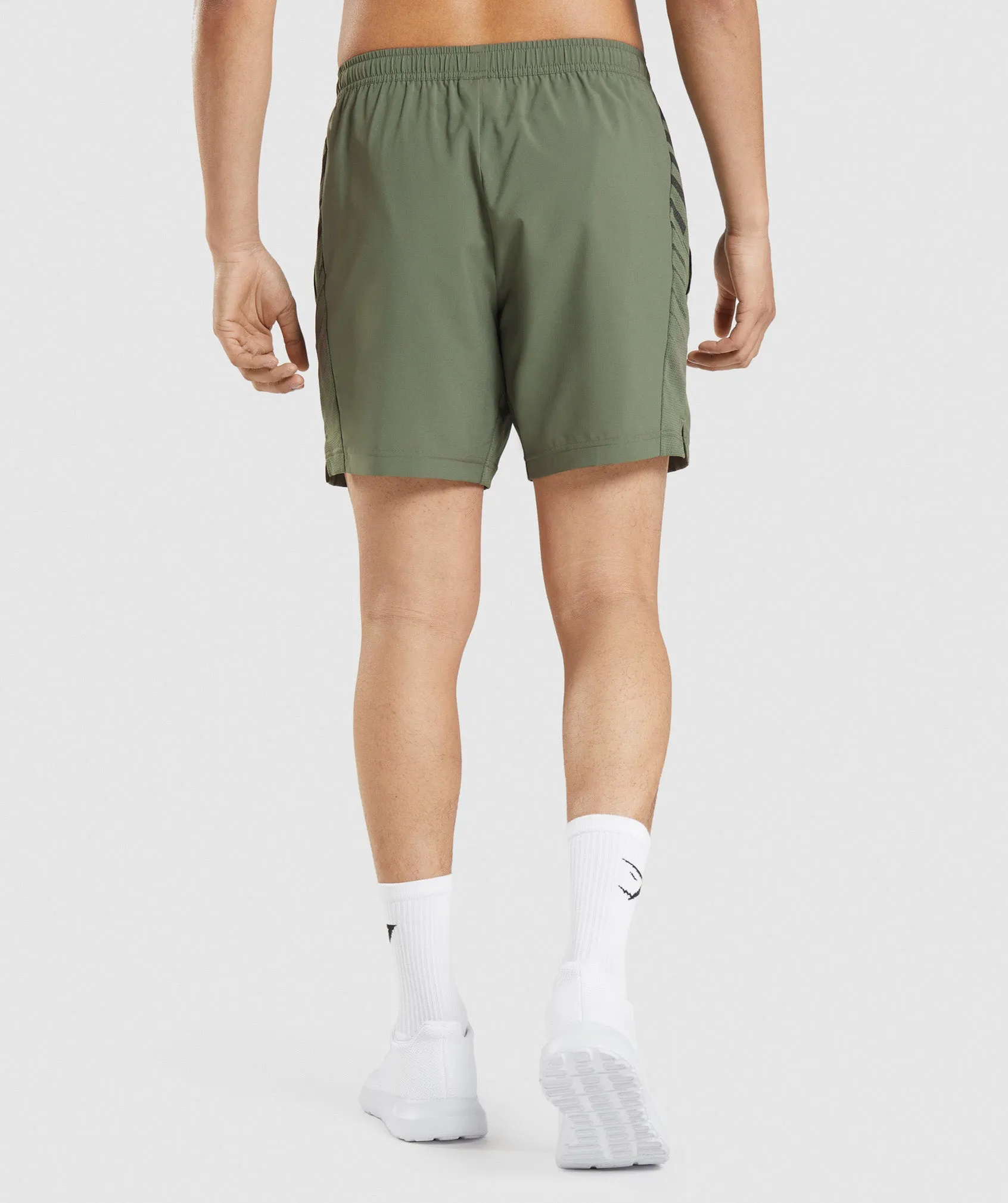 Gymshark Sport Stripe 7" Shorts - Core Olive sold by Gymshark product image thumbnail 2