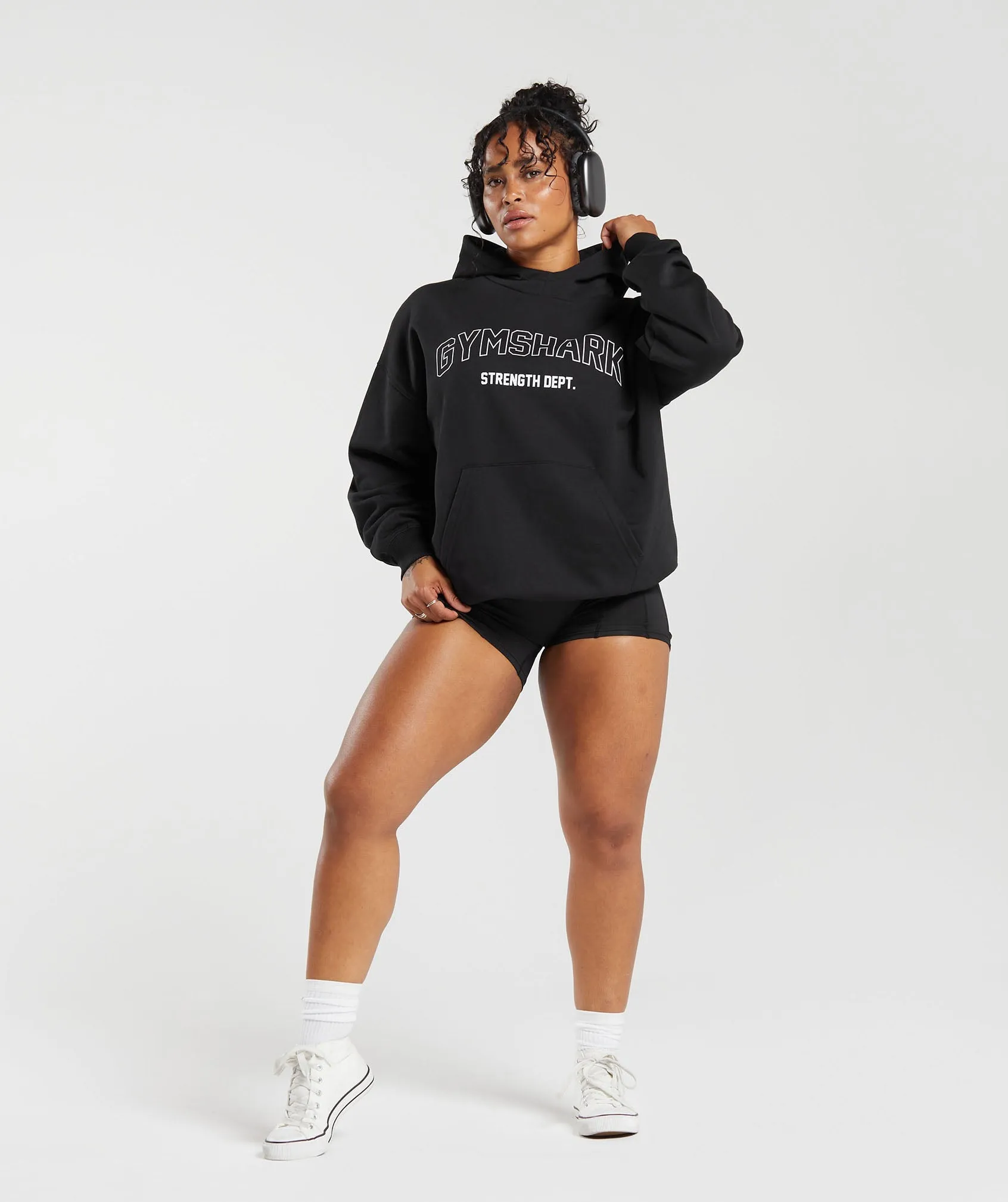 Gymshark Strength Department Graphic Hoodie - Black sold by Gymshark product image thumbnail 4