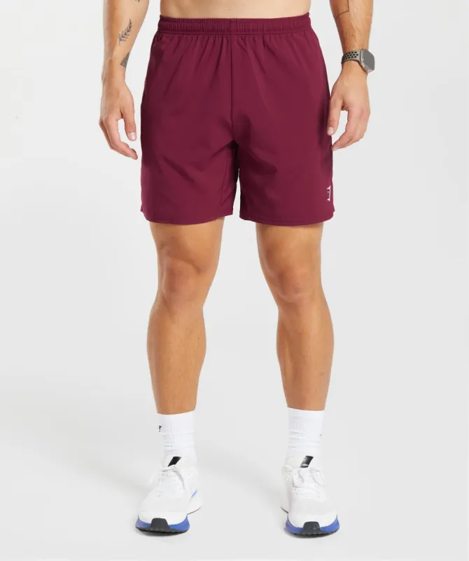 Gymshark Arrival 7" Shorts - Plum Pink sold by Gymshark