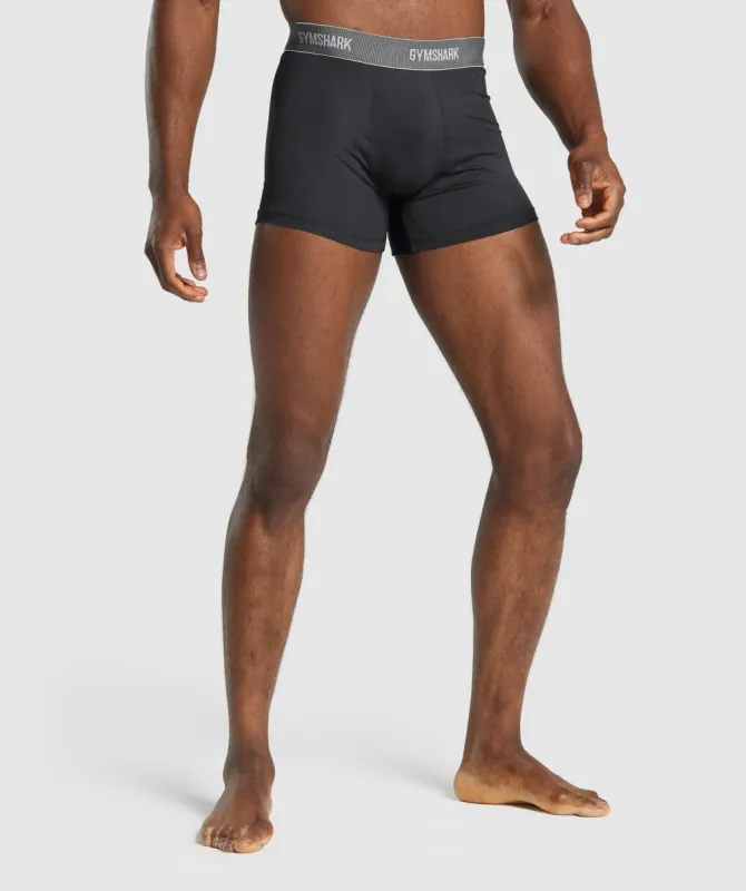 Gymshark Sports Tech Boxers 2pk - Black sold by Gymshark