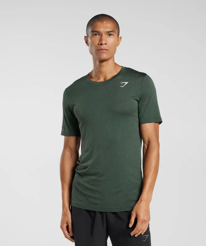 Gymshark Sport Seamless T-Shirt - Fog Green/Black sold by Gymshark
