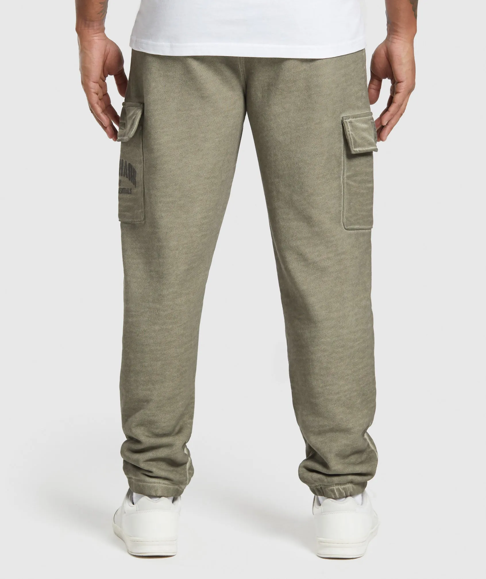 Gymshark Heavyweight Washed Cargo Joggers - Utility Green sold by Gymshark product image thumbnail 2
