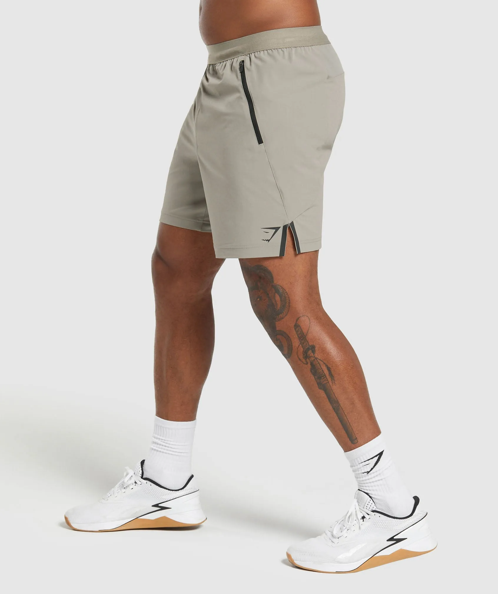 Gymshark Apex 7" Hybrid Shorts - Linen Brown sold by Gymshark product image thumbnail 3