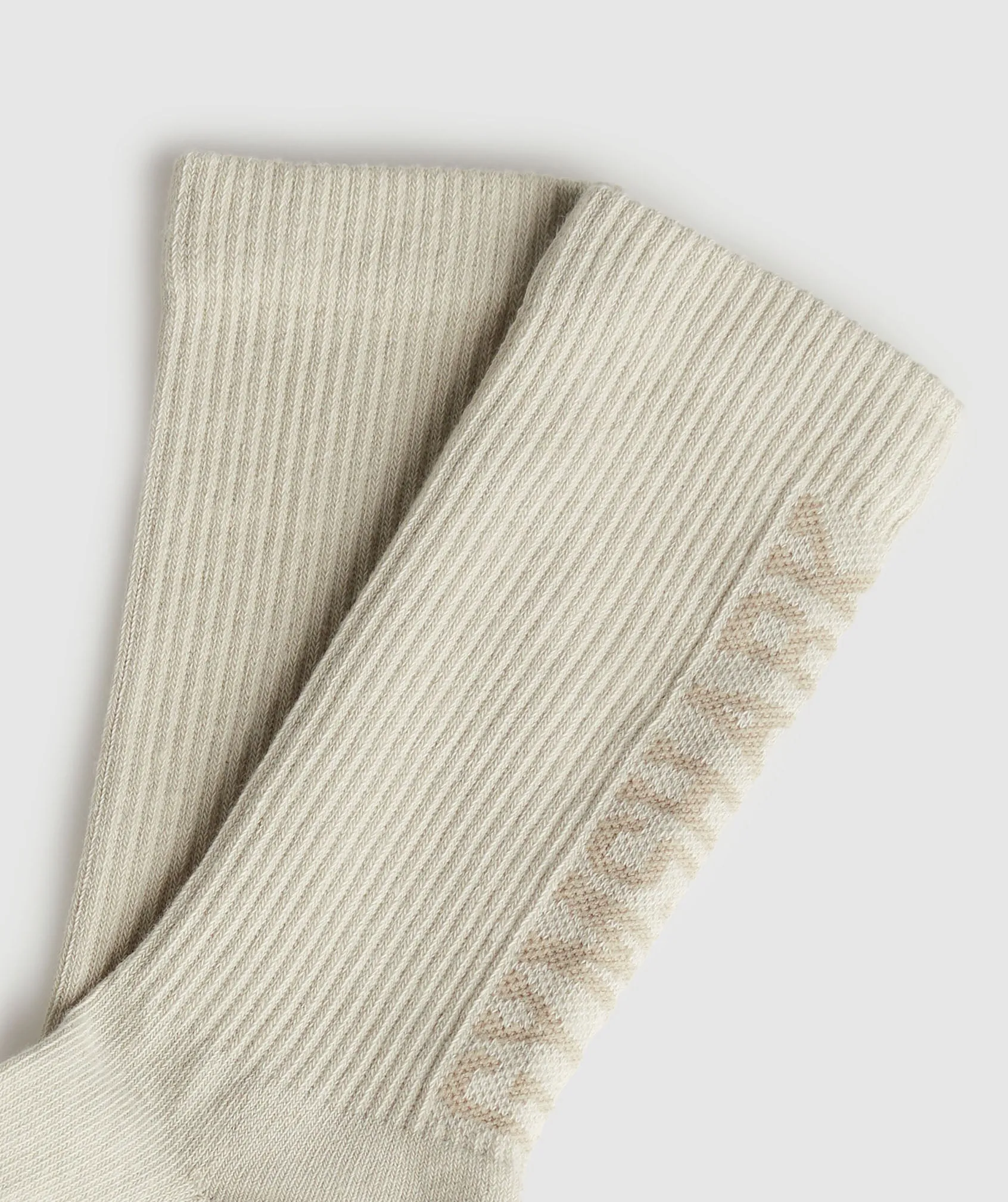 Gymshark Wordmark Crew Socks - Stone Brown sold by Gymshark product image thumbnail 2