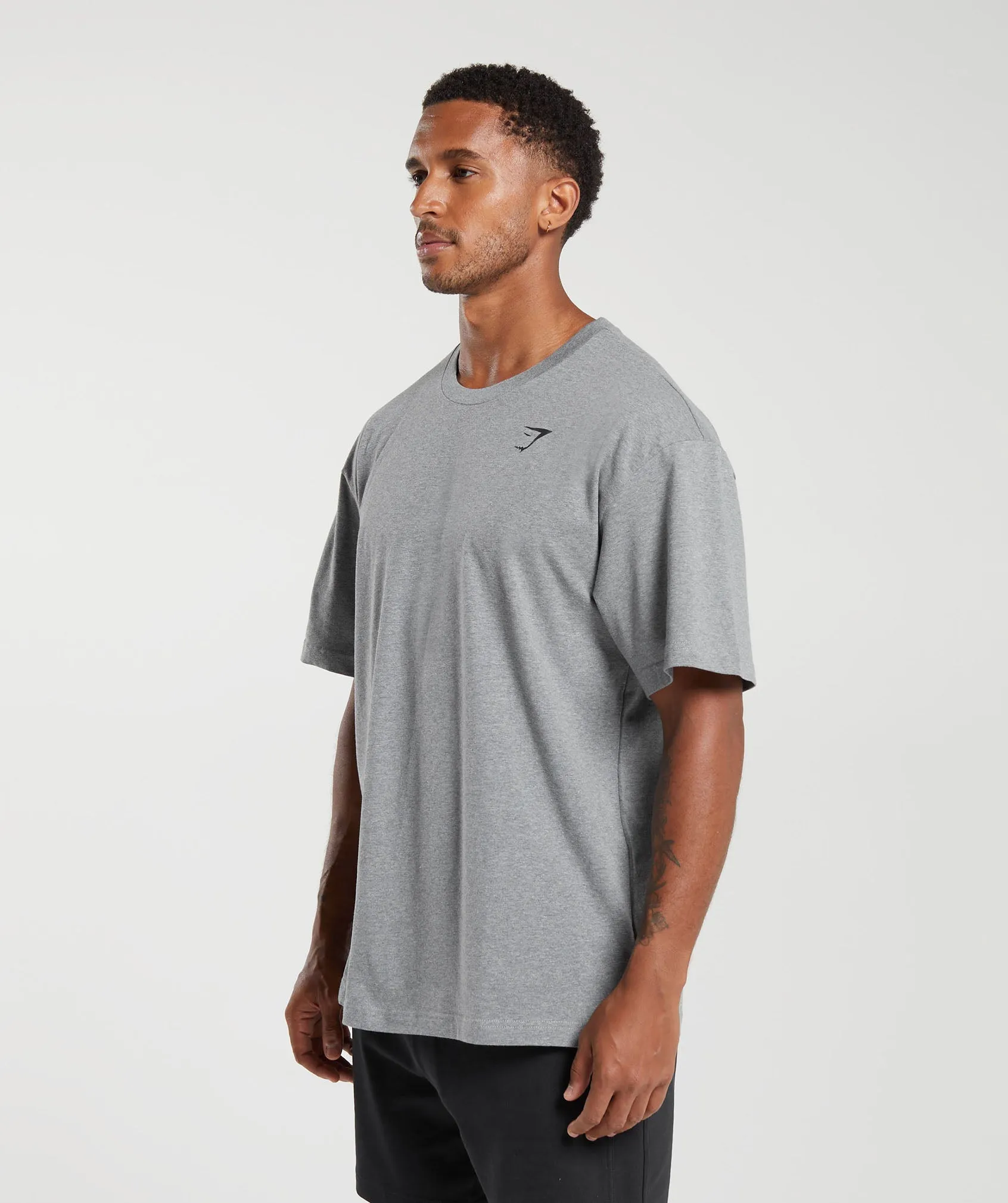 Gymshark Essential Oversized T-Shirt - Charcoal Grey Marl sold by Gymshark product image thumbnail 3