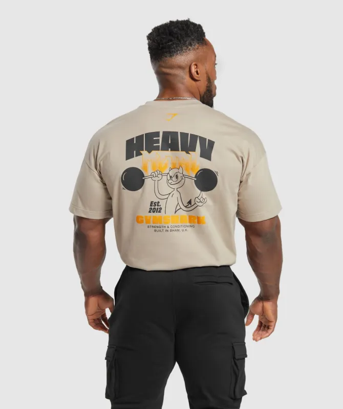 Gymshark Heavy Metal T-Shirt - Brown sold by Gymshark