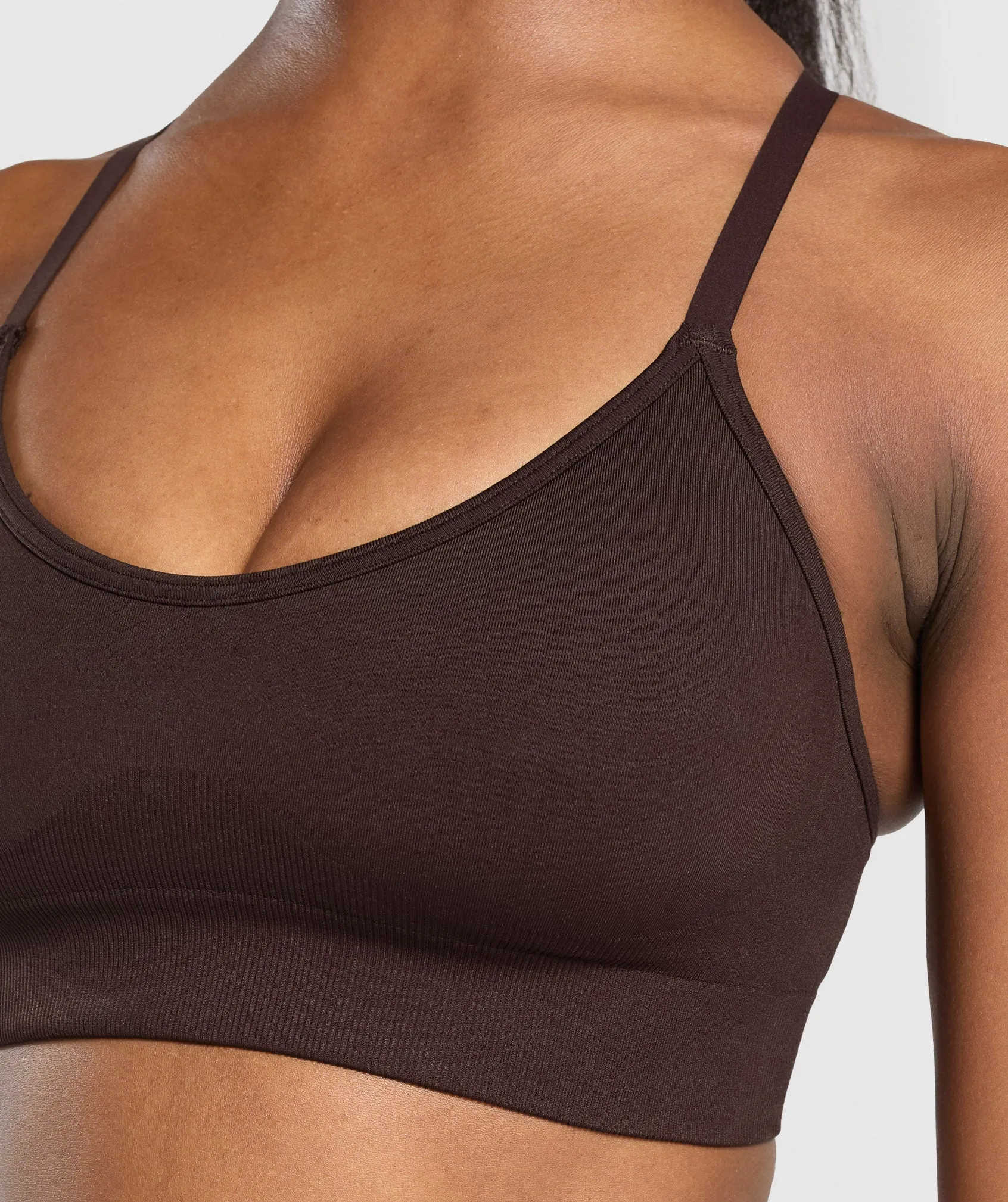 Gymshark Sweat Seamless Sports Bra - Heritage Brown sold by Gymshark product image thumbnail 5