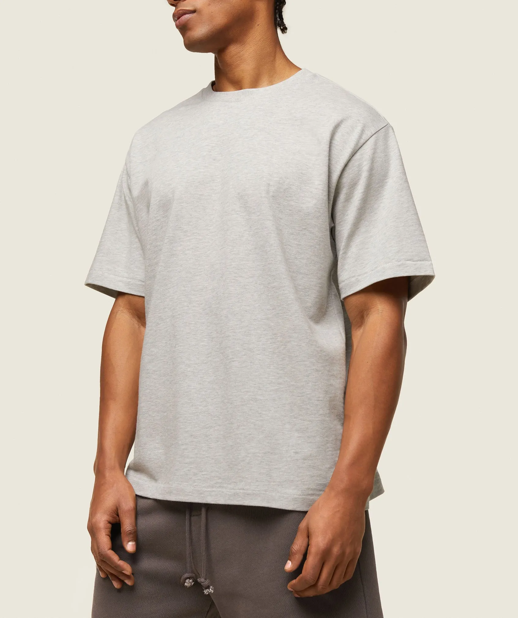 Gymshark everywear Relaxed T-Shirt - Light Grey Core Marl sold by Gymshark product image thumbnail 4