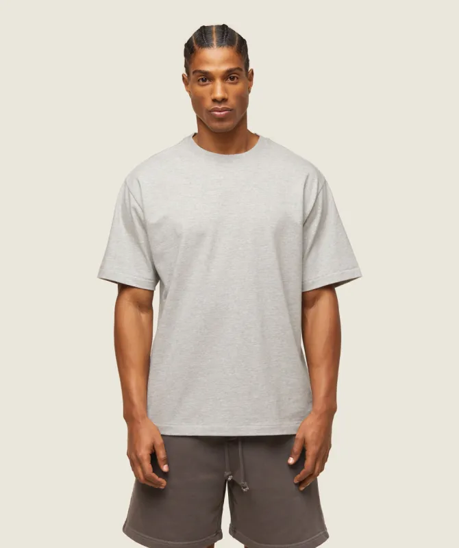 Gymshark everywear Relaxed T-Shirt - Light Grey Core Marl sold by Gymshark