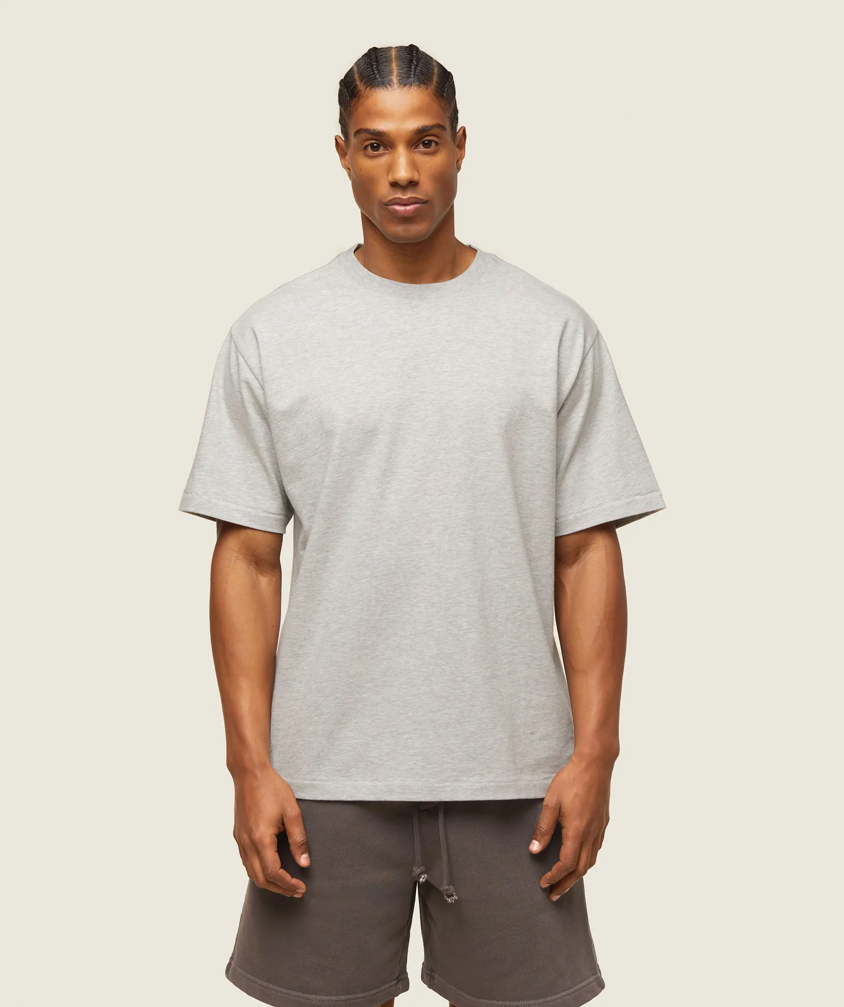 Gymshark everywear Relaxed T-Shirt - Light Grey Core Marl sold by Gymshark