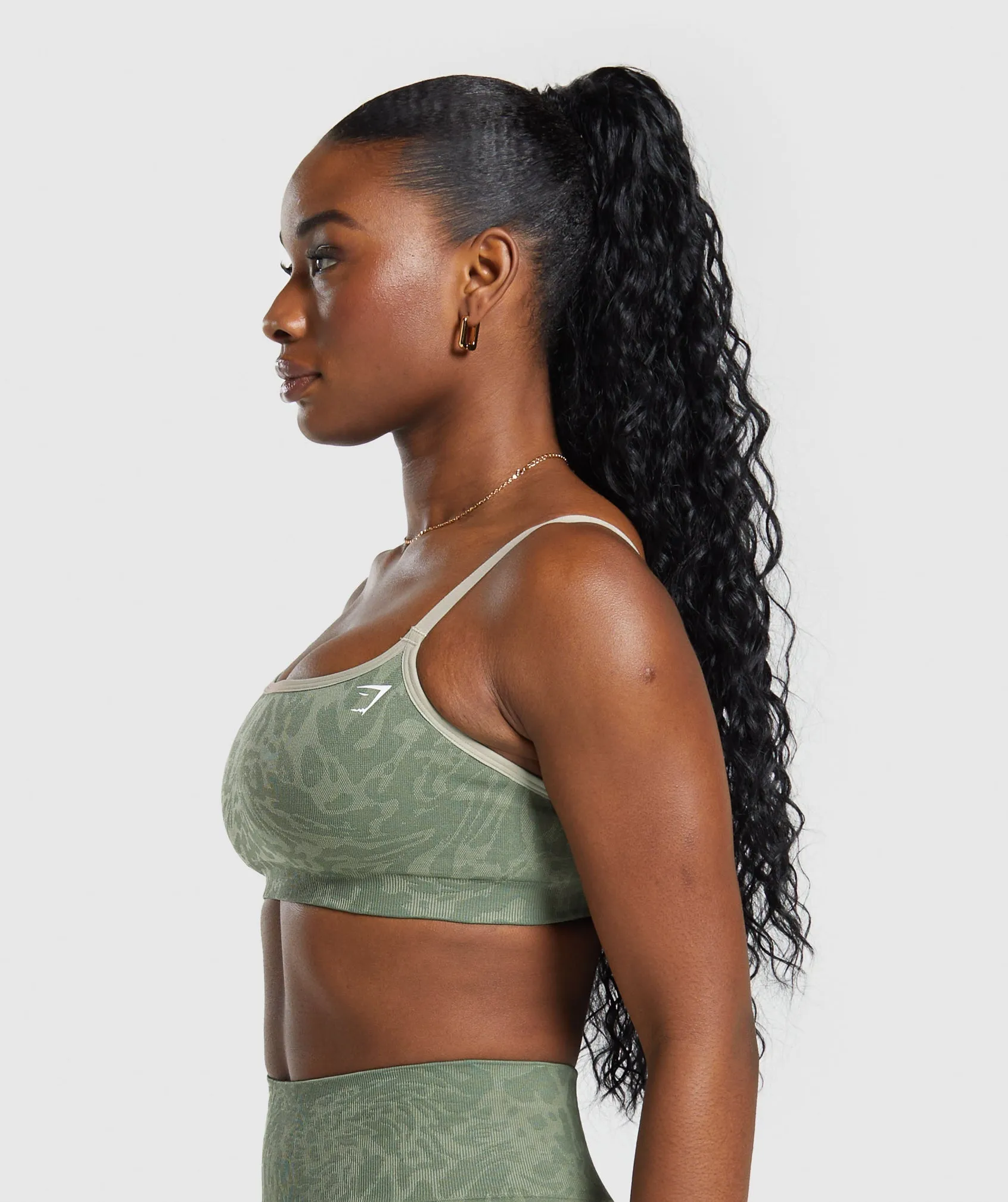 Gymshark Adapt Safari Seamless Sports Bra - Force Green/Faded Green sold by Gymshark product image thumbnail 3