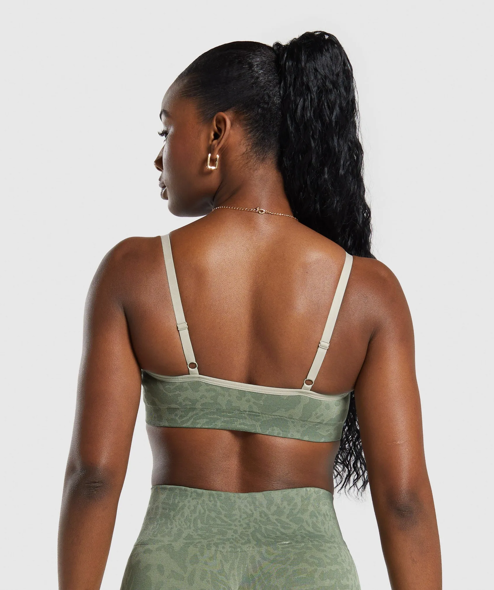 Gymshark Adapt Safari Seamless Sports Bra - Force Green/Faded Green sold by Gymshark product image thumbnail 2