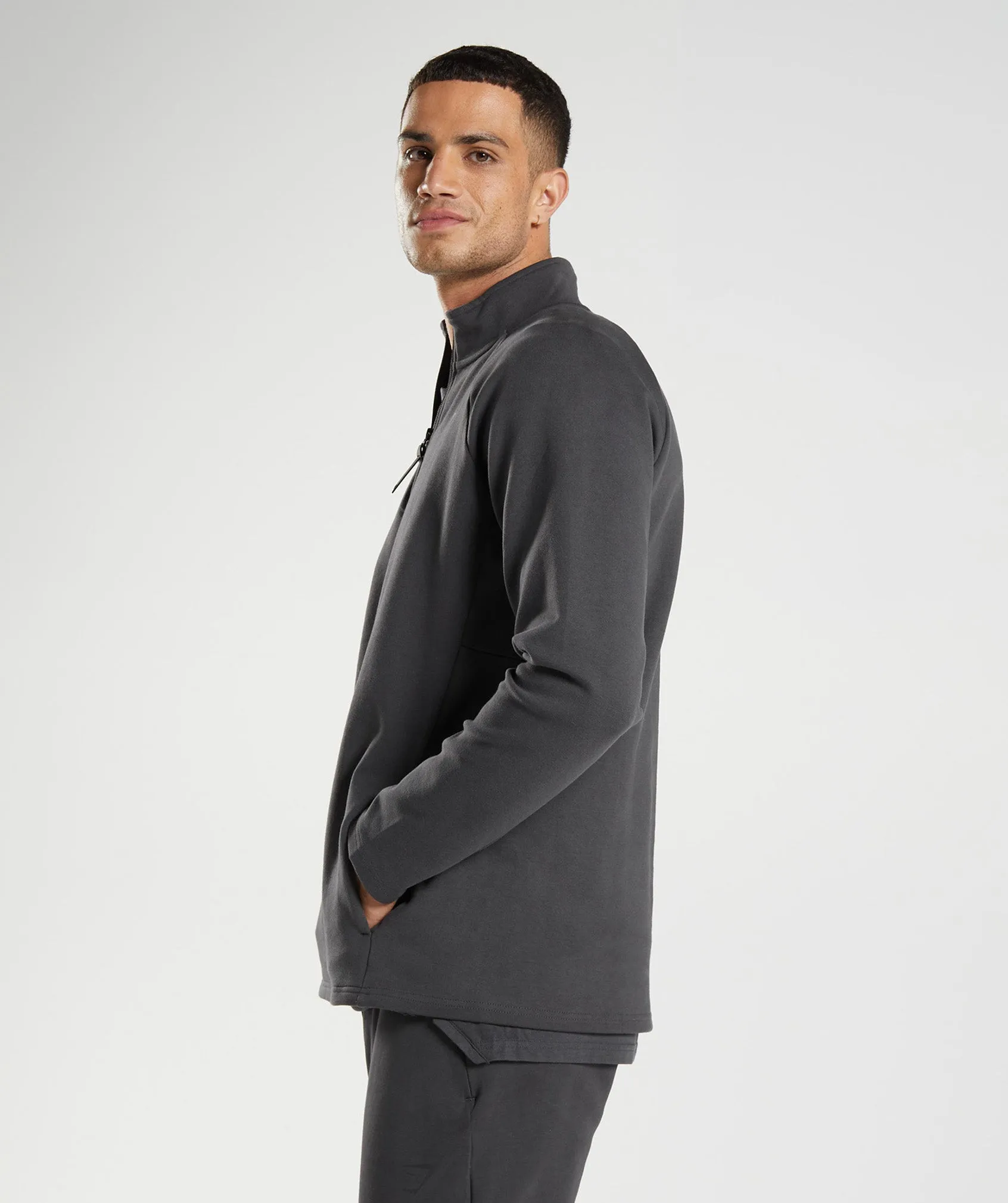 Gymshark Rest Day 1/4 Zip - Onyx Grey sold by Gymshark product image thumbnail 3