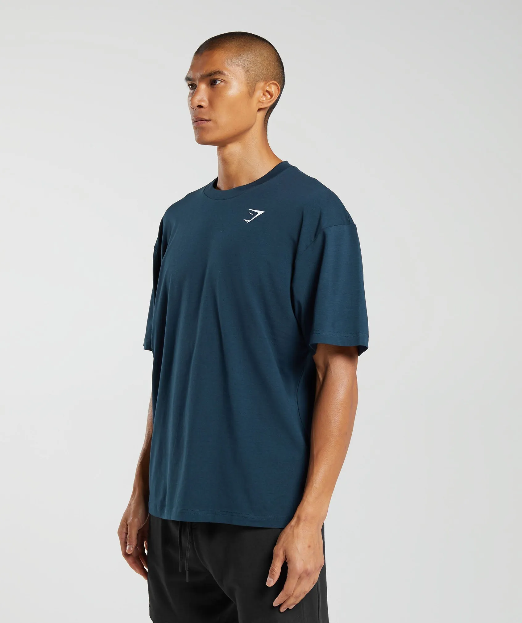 Gymshark Essential Oversized T-Shirt - Navy sold by Gymshark product image thumbnail 3