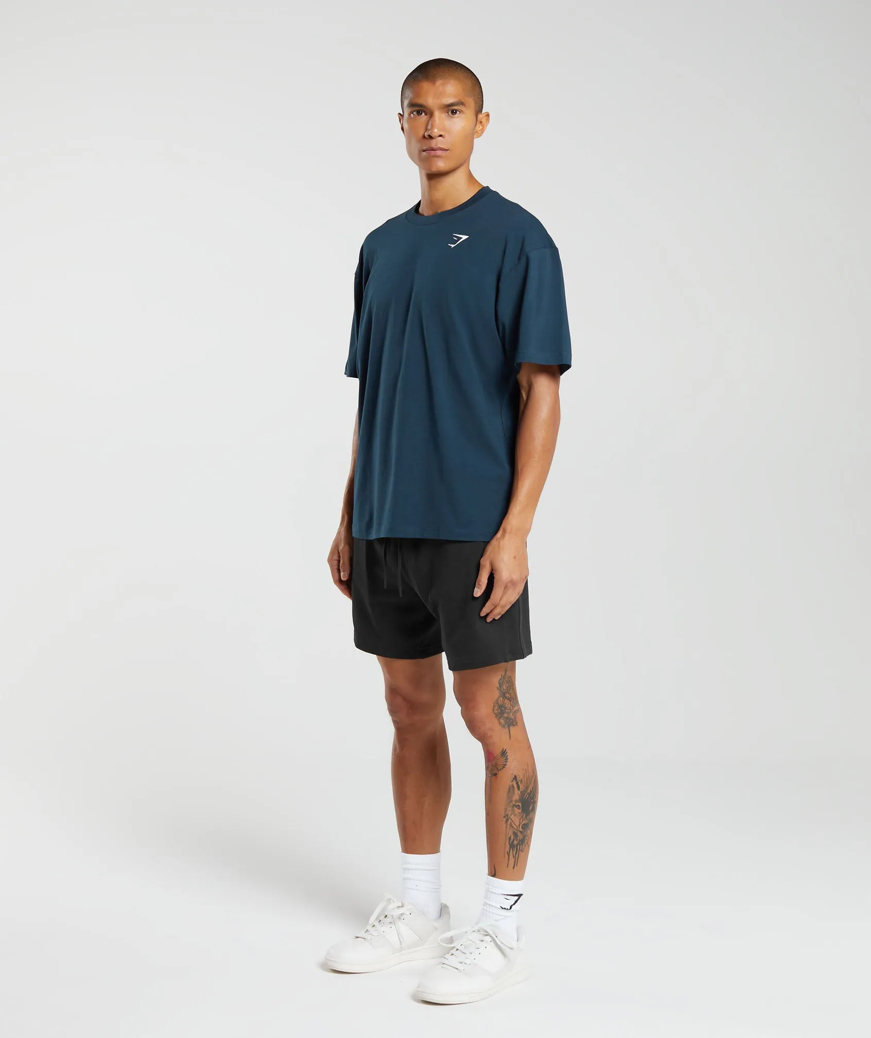 Gymshark Essential Oversized T-Shirt - Navy sold by Gymshark product image thumbnail 4