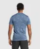 Gymshark Sport Seamless T-Shirt - Faded Blue/Black sold by Gymshark