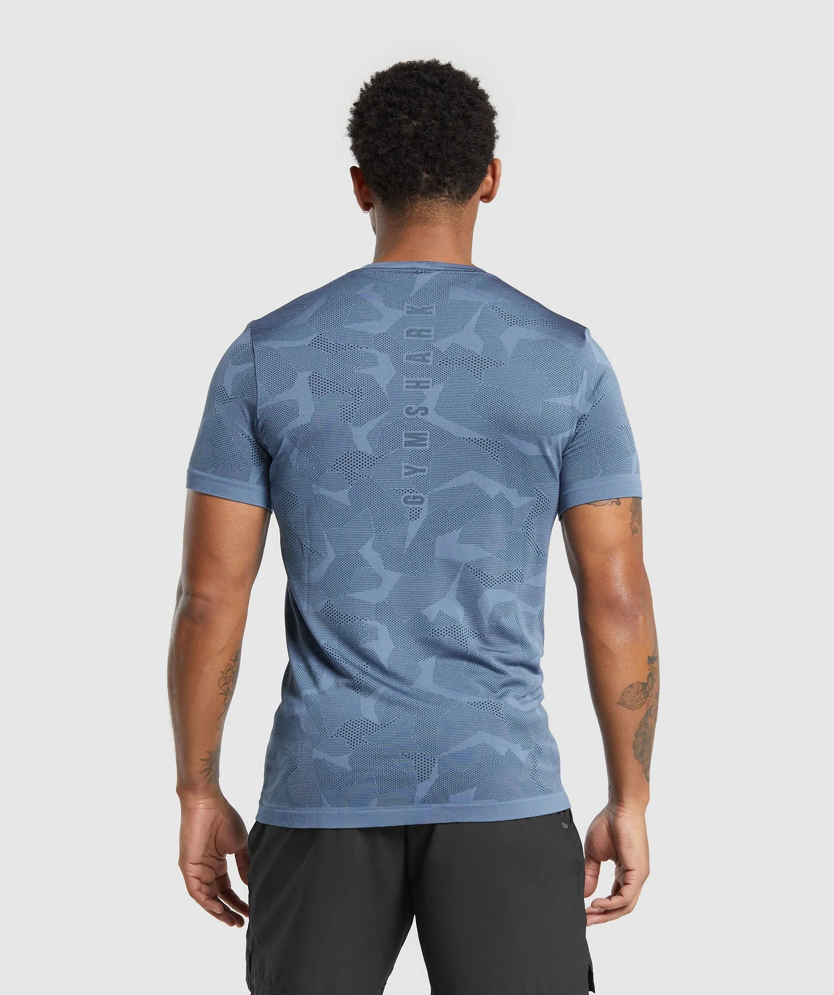 Gymshark Sport Seamless T-Shirt - Faded Blue/Black sold by Gymshark product image thumbnail 2