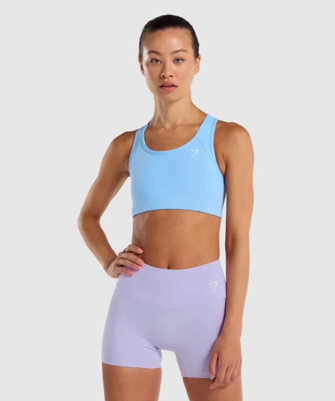 Gymshark Essential Racer Back Sports Bra - Light Blue sold by Gymshark