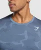 Gymshark Sport Seamless T-Shirt - Faded Blue/Black sold by Gymshark