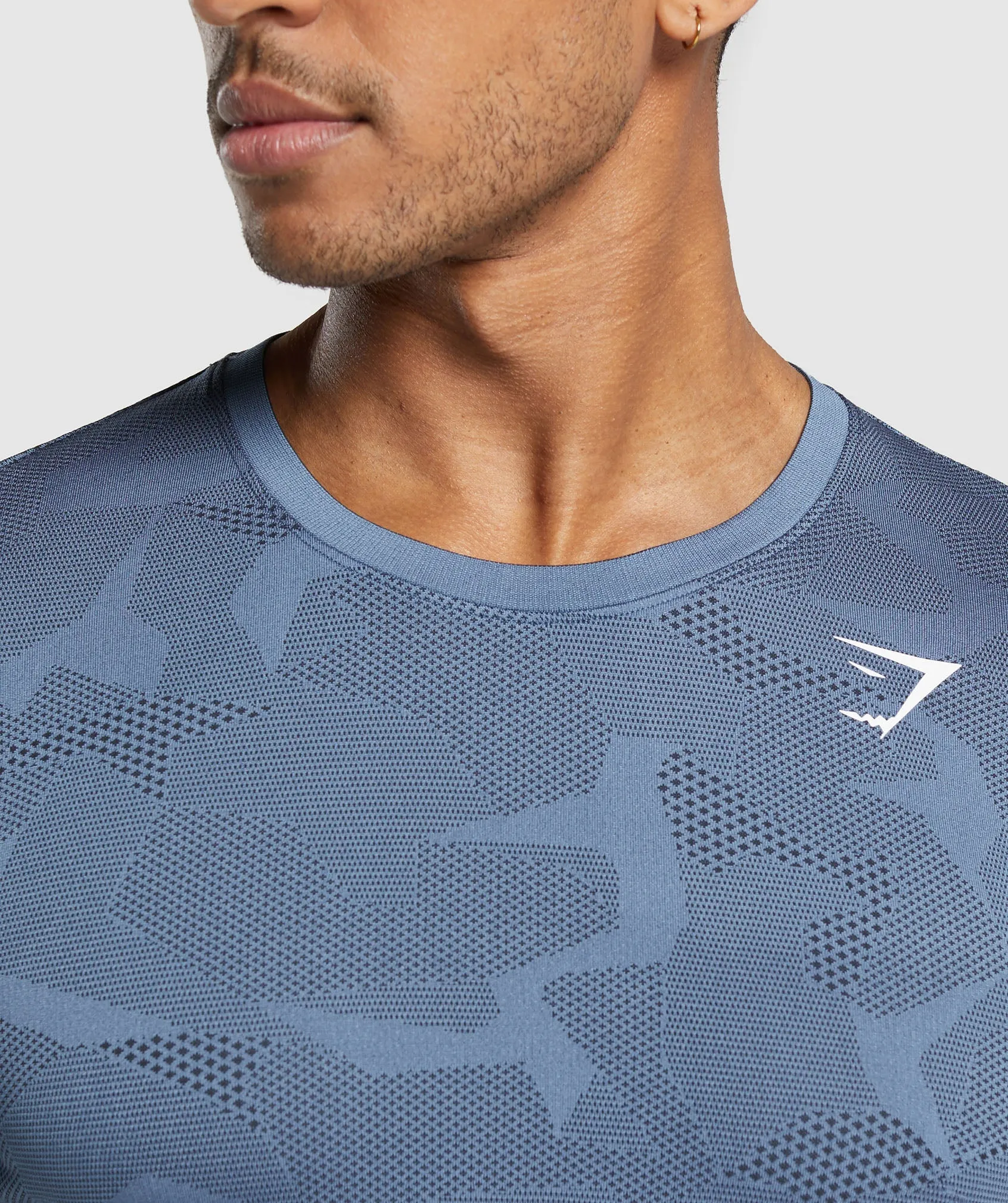 Gymshark Sport Seamless T-Shirt - Faded Blue/Black sold by Gymshark product image thumbnail 5