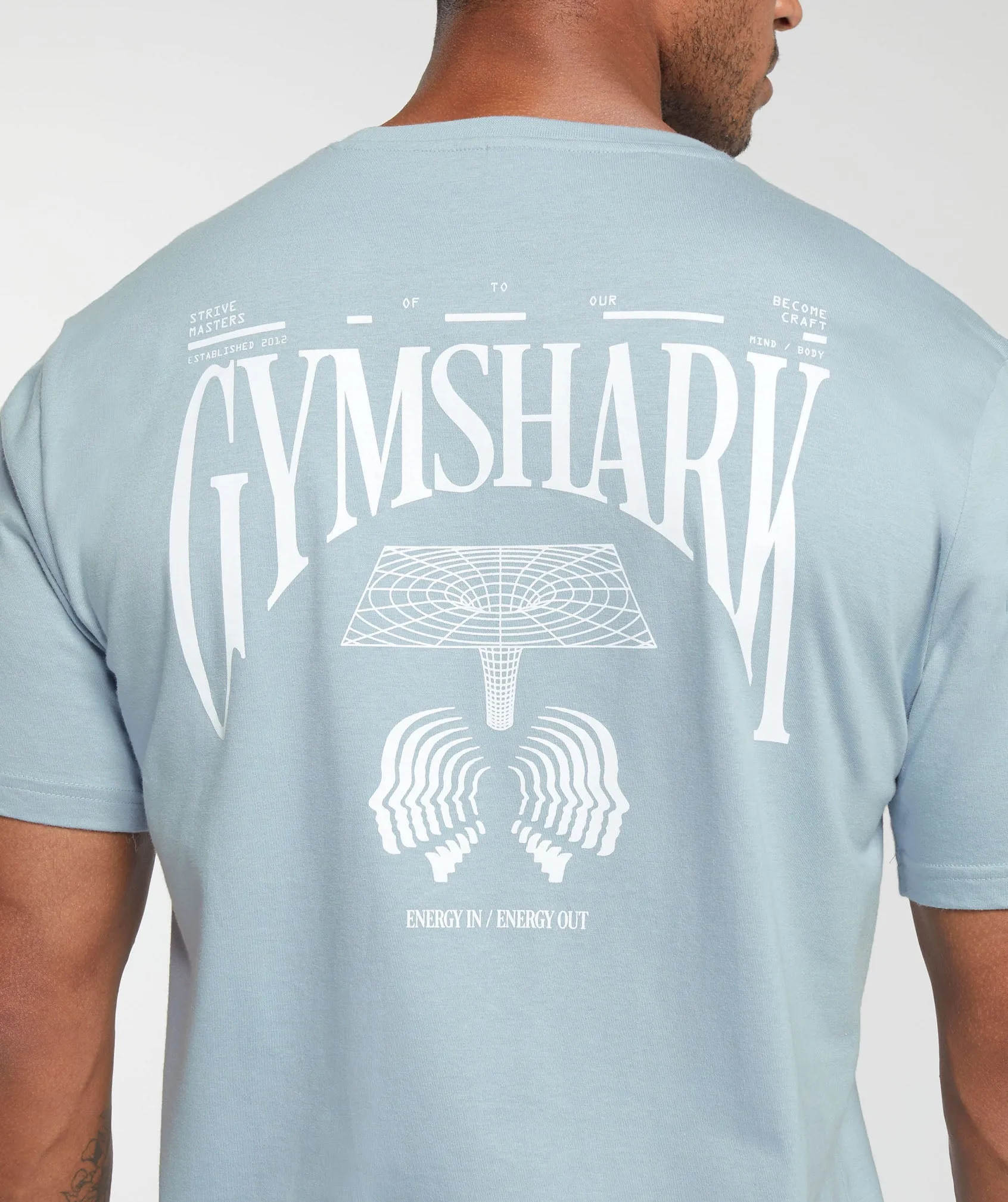 Gymshark Hybrid Wellness T-Shirt - Salt Blue sold by Gymshark product image thumbnail 5